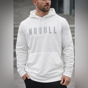 NOBULL Men’s White Hoodie – Size Large – Excellent Condition 🤍